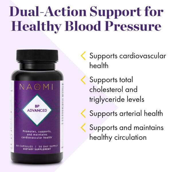 Ingredientes potentes en cápsulas NAOMI BP Advanced para función endotelial