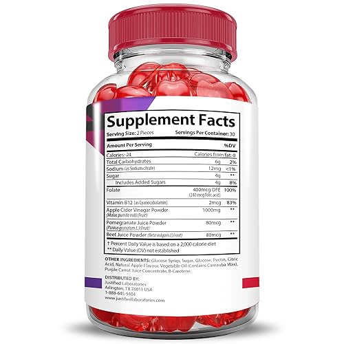 Ingredientes premium en gomas Keto ACV Activboost sabores naturales