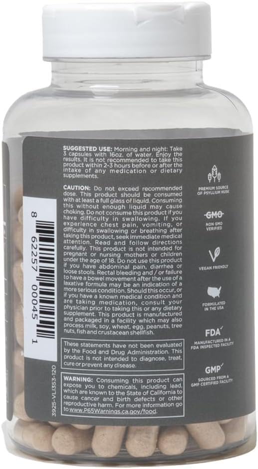 Version 1.0.0 Ingredientes Pure for Men psyllium chia aloe vera linaza