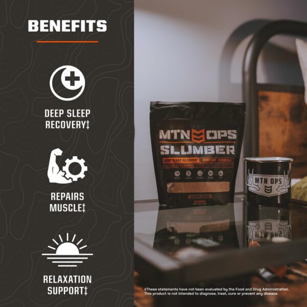 Ingredientes para sueño profundo y recuperación MTN OPS Slumber
