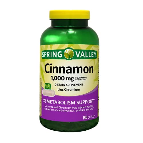 Ingredientes naturales de suplemento Cinnamon Plus Spring Valley