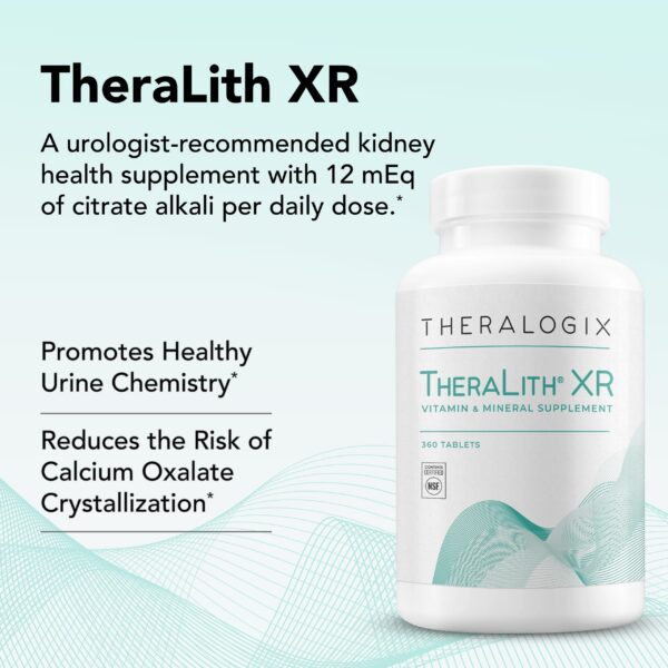 Version 1.0.0 Ingredientes de TheraLith XR para salud renal