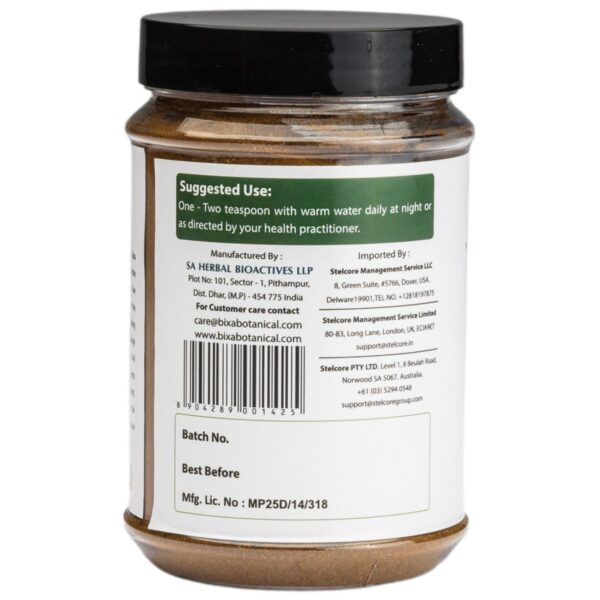 Version 1.0.0 Ingredientes Triphala: Haritaki, Bibhitaki y Amla en polvo natural