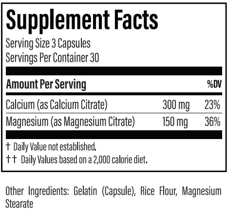 Version 1.0.0 Ingredientes y uso de calcio magnesio citrate 2:1