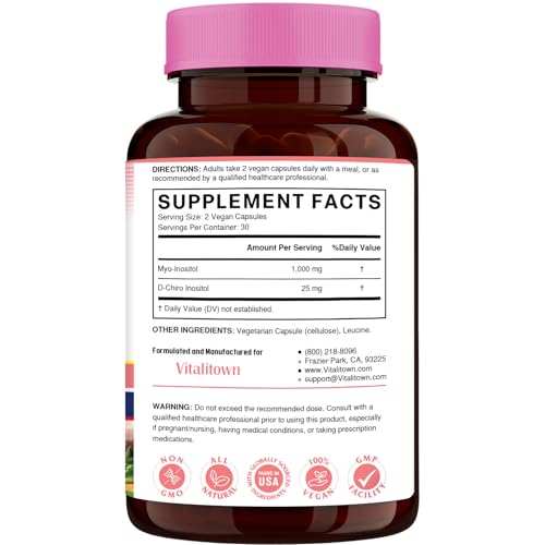 Ingredientes paquete Vitalitown D3 K2 e Inositol