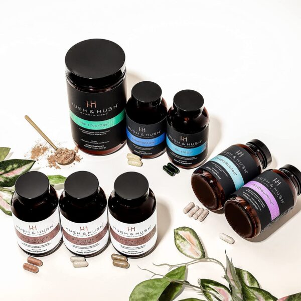 Ingredientes clave vitamina c y saberry en SkinCapsule Brighten+ Hush & Hush