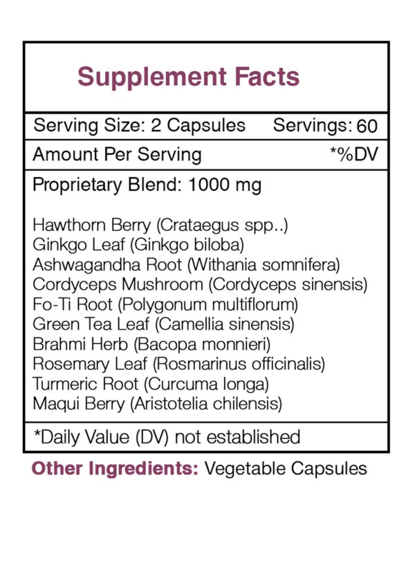 Version 1.0.0 Ingredientes Youth Secret suplemento natural 120 cápsulas