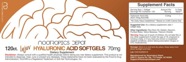 Frasco de 120 cápsulas Injuv Softgels