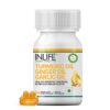 Frasco INLIFE cápsulas orgánicas de cúrcuma con jengibre y ajo 60 unidades