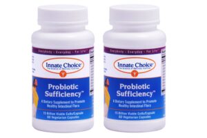 Version 1.0.0 Innate Choice Probiotic Sufficiency paquete de 2 envases suplemento probiótico