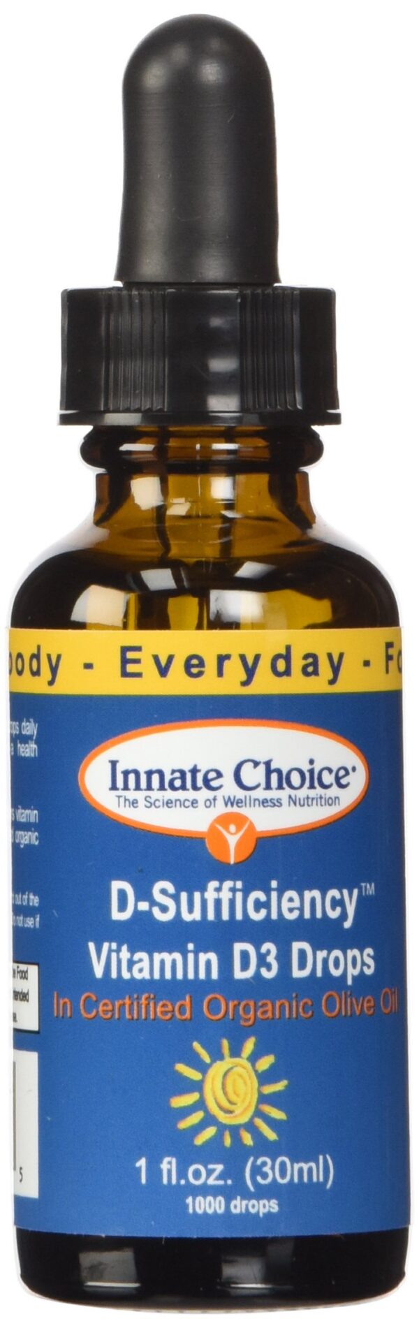 Frasco de Vitamina D3 Innate Choice 1 onza