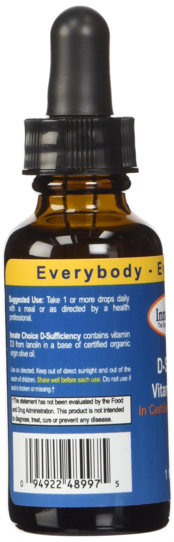 Frasco translúcido de Vitamina D3