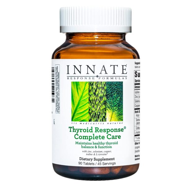 Frasco frontal de INNATE Response Formulas Thyroid Tabletas