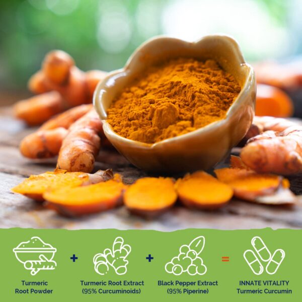 Cápsulas suplementarias Innate Vitality cúrcuma curcumina 90 unidades