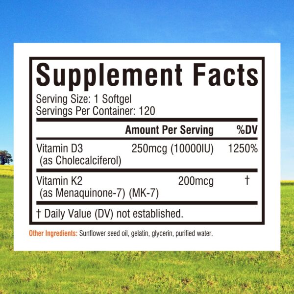 Etiqueta de D3 K2 Innate Vitality