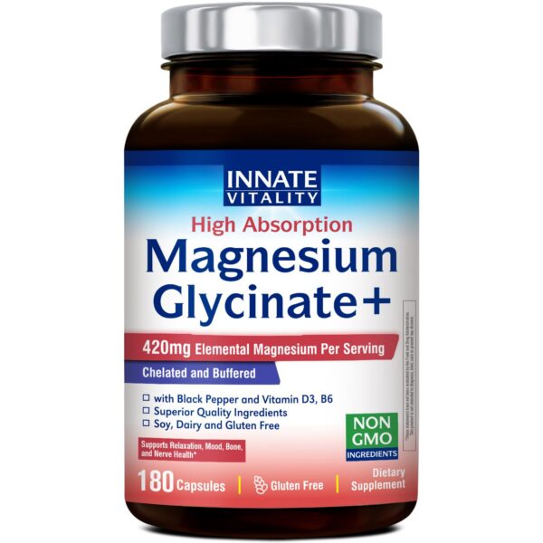 Frasco de Innate Vitality Magnesium Glycinate Complex
