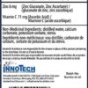 Etiqueta del zinc líquido iónico Innotech Nutrition