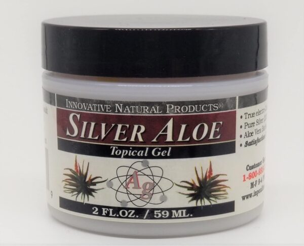 Front label of Innovative Natural Products Colloidal Silver Aloe Gel