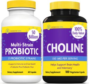 Frente del paquete InnovixLabs Choline & Multi Probiotic Bundle
