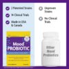Etiqueta de probiotic y omega-3