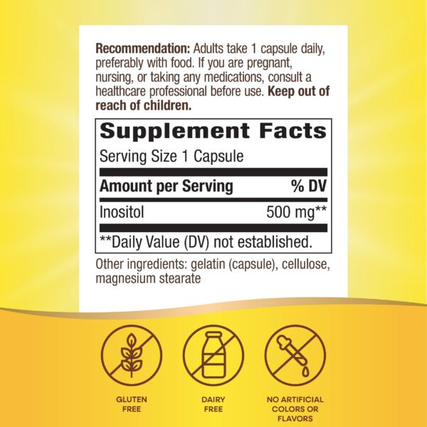 Frasco de cápsulas Inositol