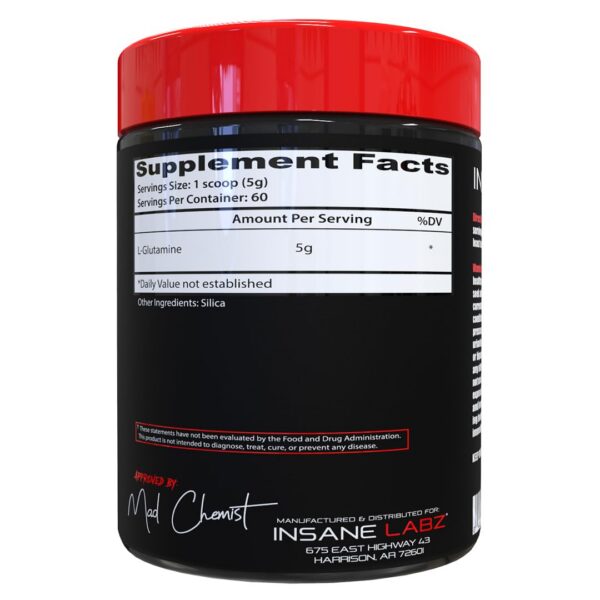 Etiqueta Insane Labz ACS L-Glutamina 5 g