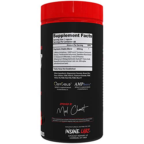 Etiqueta del producto Psychotic Diablo