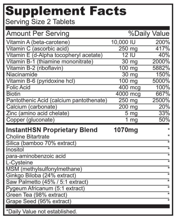 Instant HSN hecho en USA laboratorio FDA registro GMP certificado