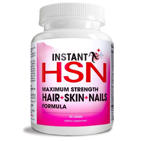 Instant HSN suplemento para cabello piel y uñas fuerza máxima