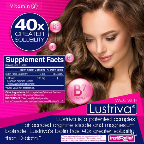 InstaRelief fórmula avanzada con arginina y silicio para cabello