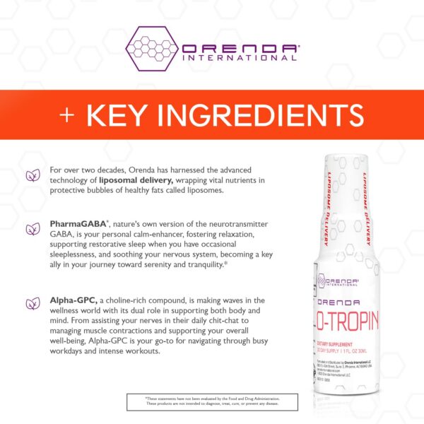 Instrucciones Orenda O-Tropin suplemento natural para vitalidad