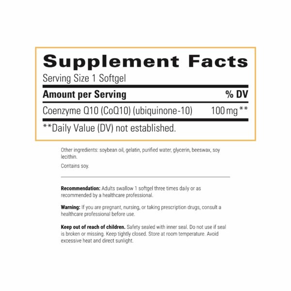 Version 1.0.0 Envase y etiqueta de producto CoQ10