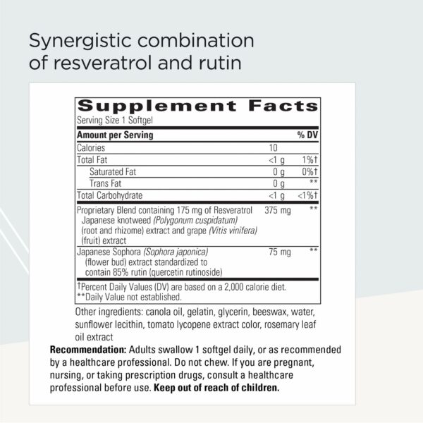 Frasco y gel suave Resveratrol Ultra HP