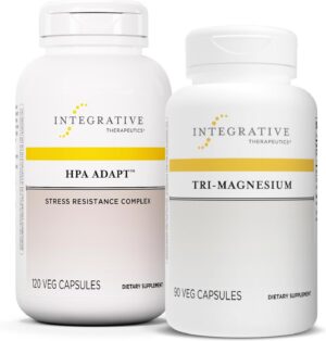 Frente del bundle Integrative Therapeutics Tri-Magnesium y HPA Adapt