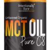 Frontal de la botella Intentionally Bare Organic C8 MCT Oil