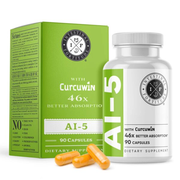 Caja del suplemento Intestinal Fortitude AI-5 con ingredientes naturales