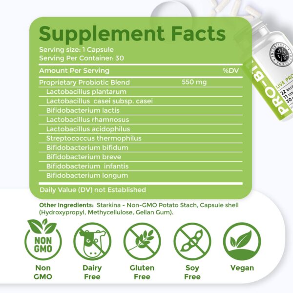 Intestinal Fortitude PRO-B11 suplemento probióticos 22B UFC