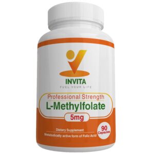 Version 1.0.0 Invita L-Methylfolate frasco y etiqueta