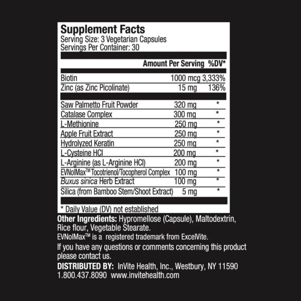 Etiqueta Hair Enhance Hx y logotipo