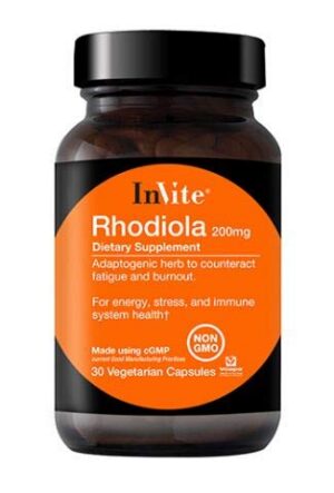 Invite Health Rhodiola suplemento 200mg 30 cápsulas vegetarianas
