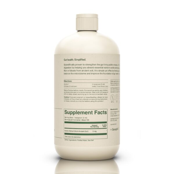 Frasco mostrando gotero Ion Gut Support