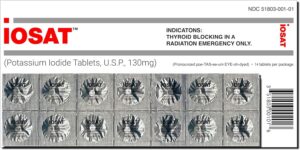 Version 1.0.0 IOSAT Potassium Iodide 130 mg tableta frontal