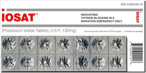 IOSAT Potassium Iodide 130 mg tableta frontal