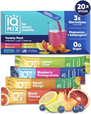 IQMIX electrolitos en polvo sobre frontal