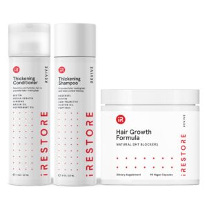 iRestore trío bienestar capilar suplemento champú acondicionador