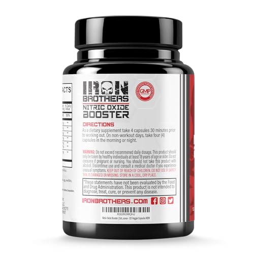 Etiqueta trasera Iron Brothers Nitric Oxide Booster