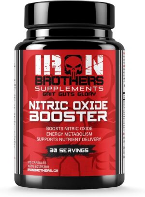 Frente del envase Iron Brothers Nitric Oxide Booster