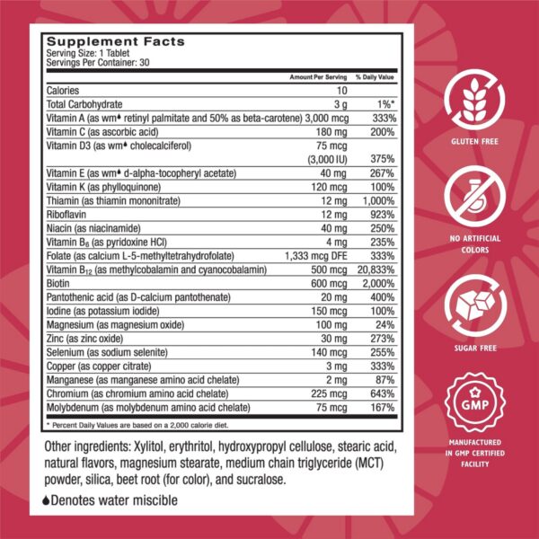 Version 1.0.0 Tabletas masticables de hierro con vitamina C