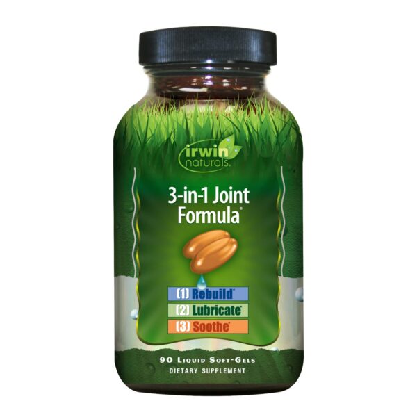Frente del envase Irwin Naturals 3-in-1 Joint Formula