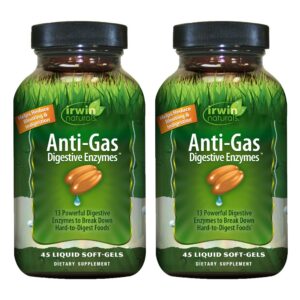 Frasco de Irwin Naturals Anti-Gas Digestive Enzymes